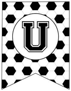 Soccer Banner Letter U