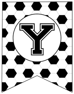 Soccer Banner Letter Y