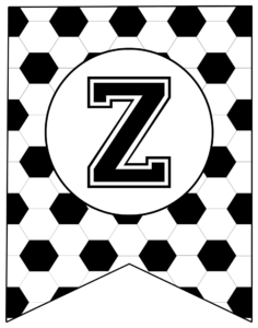 Soccer Banner Letter Z