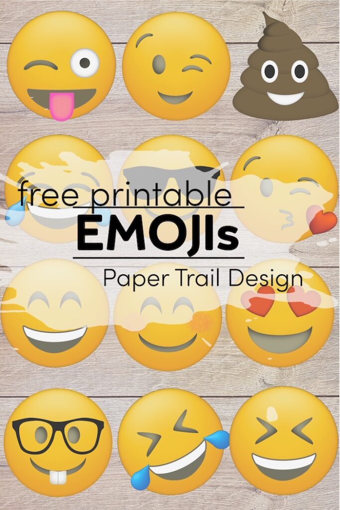 Emoji Faces Printable {Free Emoji Printables} Paper Trail Design