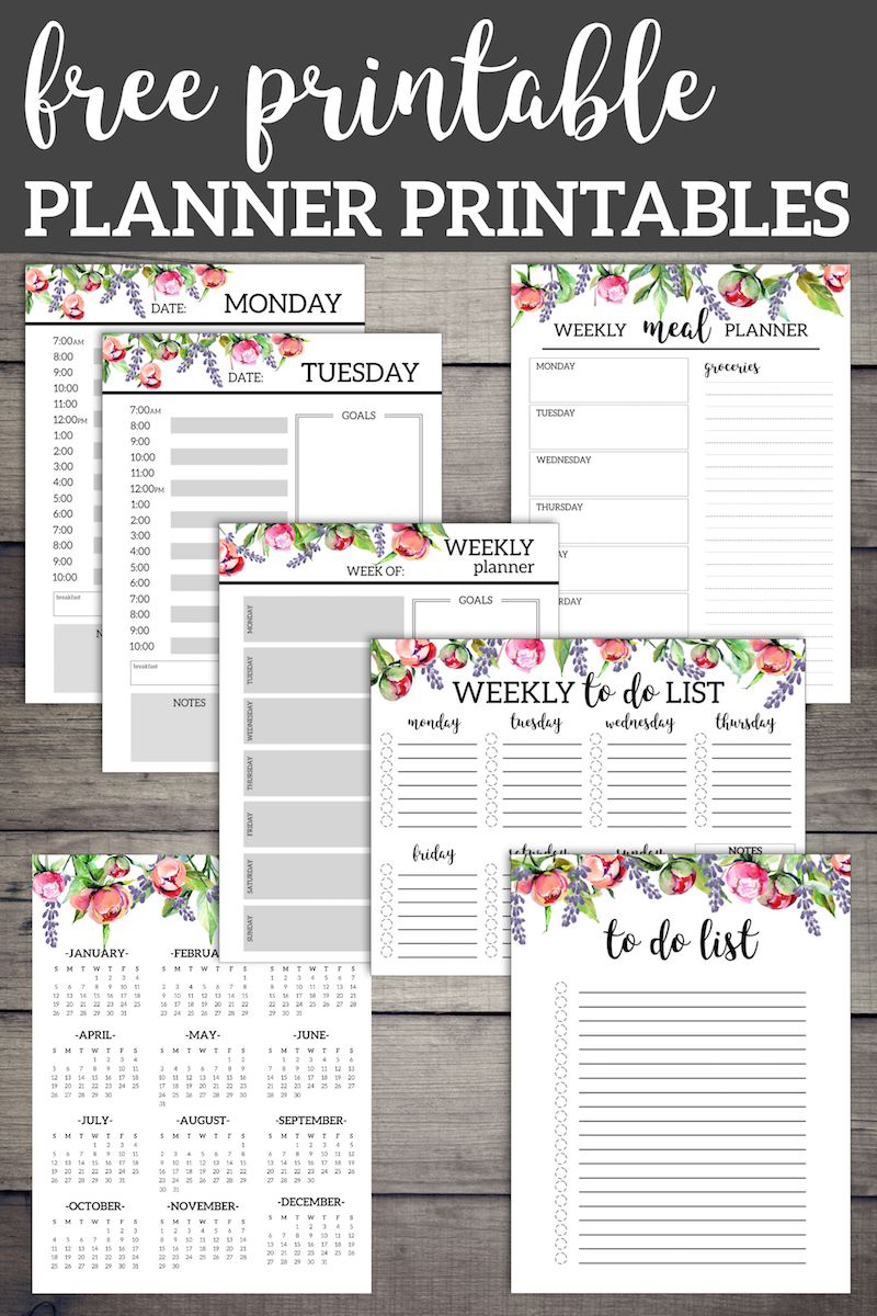 Free Printables For Planners