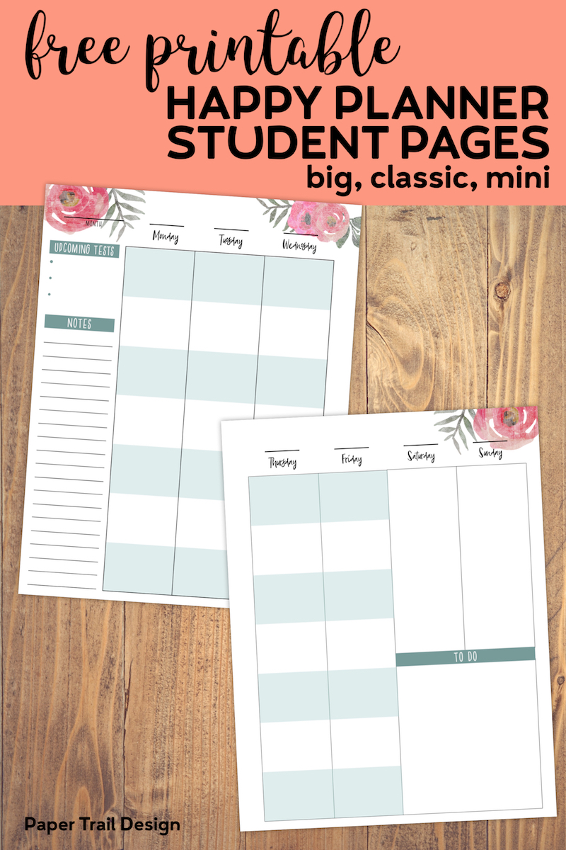 Happy Planner Printable