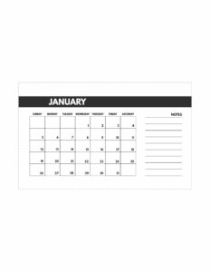 January 2020 Free Monthly Calendar Template in mini happy planner size. 