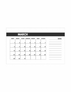 March 2020 Free Monthly Calendar Template in mini happy planner size. 