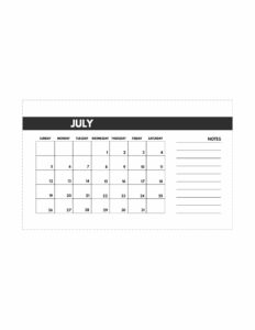 July 2020 Free Monthly Calendar Template in mini happy planner size. 
