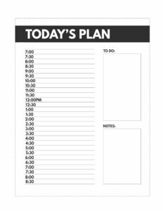 Classic size Today's Plan schedule planner pages