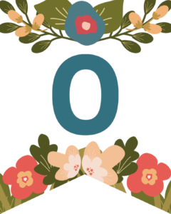 Number 0 Flower Alphabet Banner Letters Free Printable