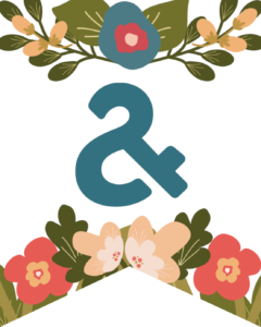 Ampersand Flower Alphabet Banner Letters Free Printable