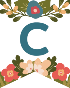 Letter C Flower Alphabet Banner Letters Free Printable