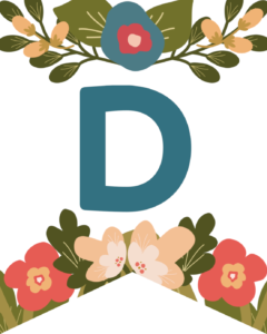 Letter D Flower Alphabet Banner Letters Free Printable