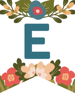 Letter E Flower Alphabet Banner Letters Free Printable