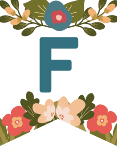 Letter F Flower Alphabet Banner Letters Free Printable