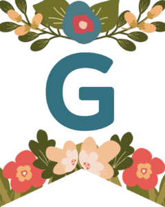 Letter G Flower Alphabet Banner Letters Free Printable