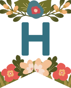 Letter H Flower Alphabet Banner Letters Free Printable