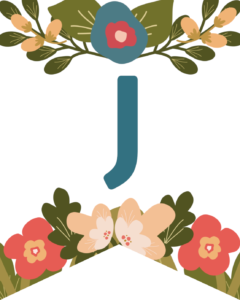 Letter J Flower Alphabet Banner Letters Free Printable