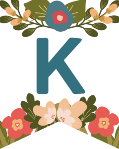 Letter K Flower Alphabet Banner Letters Free Printable