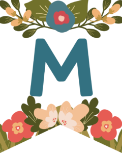 Letter M Flower Alphabet Banner Letters Free Printable