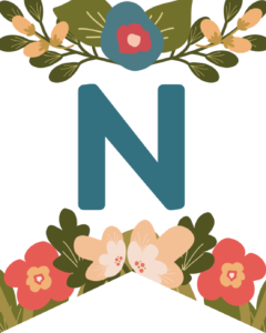 Letter N Flower Alphabet Banner Letters Free Printable