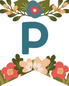 Letter P Flower Alphabet Banner Letters Free Printable