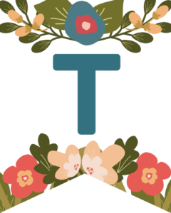 Letter T Flower Alphabet Banner Letters Free Printable