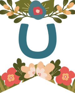 Letter U Flower Alphabet Banner Letters Free Printable