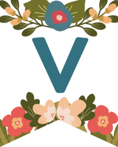 Lettwe V Flower Alphabet Banner Letters Free Printable