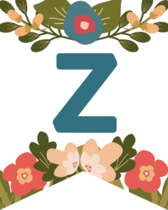 Letter Z Flower Alphabet Banner Letters Free Printable