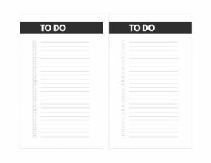 To Do Printable checklist in mini happy planner size