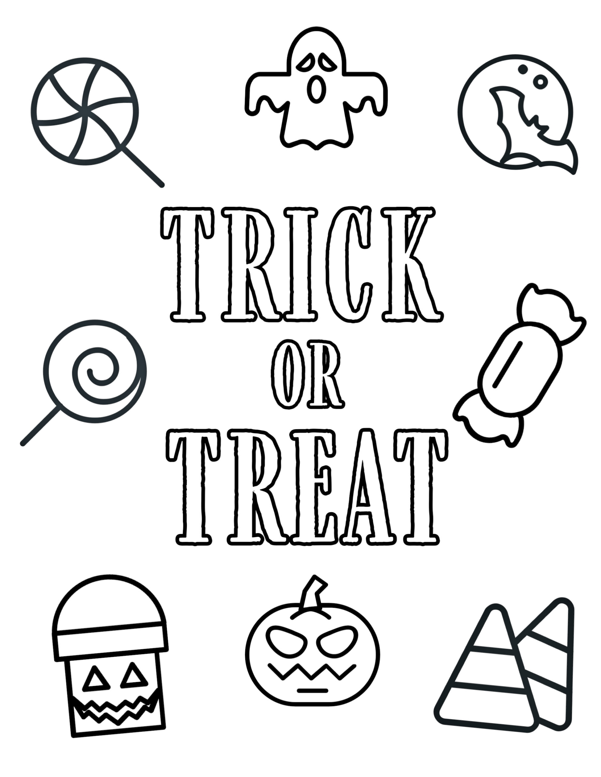 Free Printable Halloween Coloring Pages Paper Trail Design