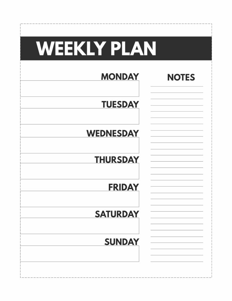 Weekly Planner Free Printable - Paper Trail Design