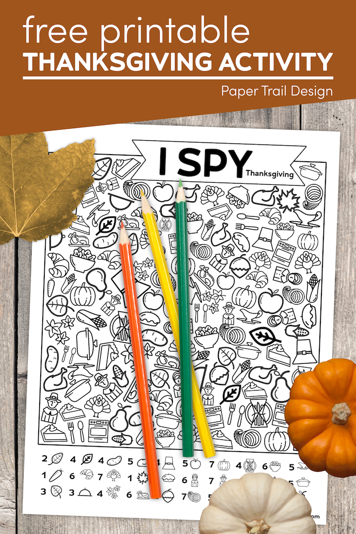 Free Printable I Spy Thanksgiving Activity Paper Trail Design