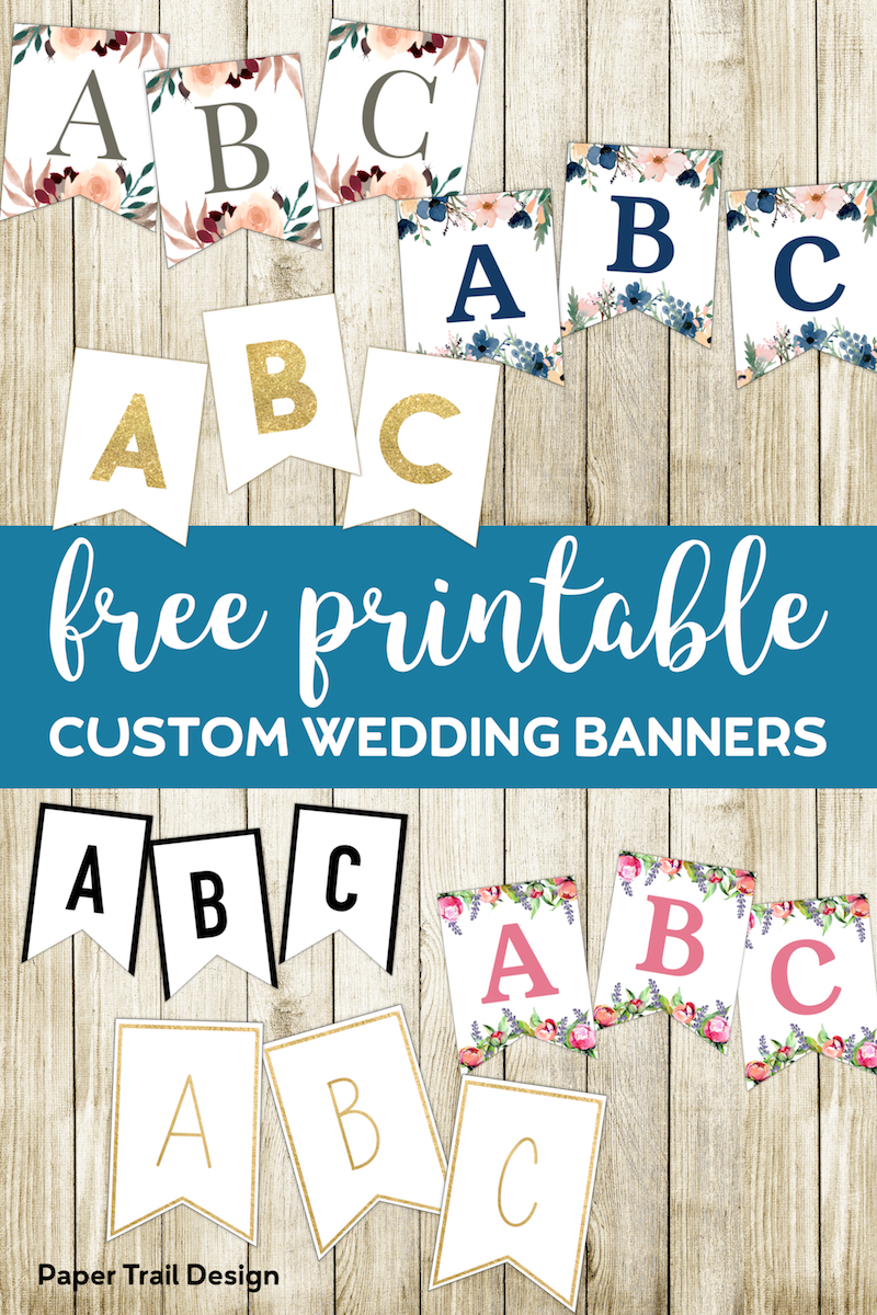 Free Printable Wedding Banner Letters