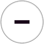 Circle banner symbol - dash