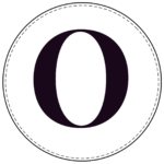 Circle banner letter O