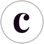 Lowercase circle banner letter c