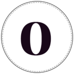 Lowercase circle banner letter o