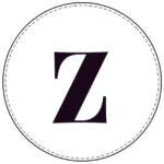 Lowercase circle banner letter z