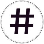 Circle banner symbol # hash tag