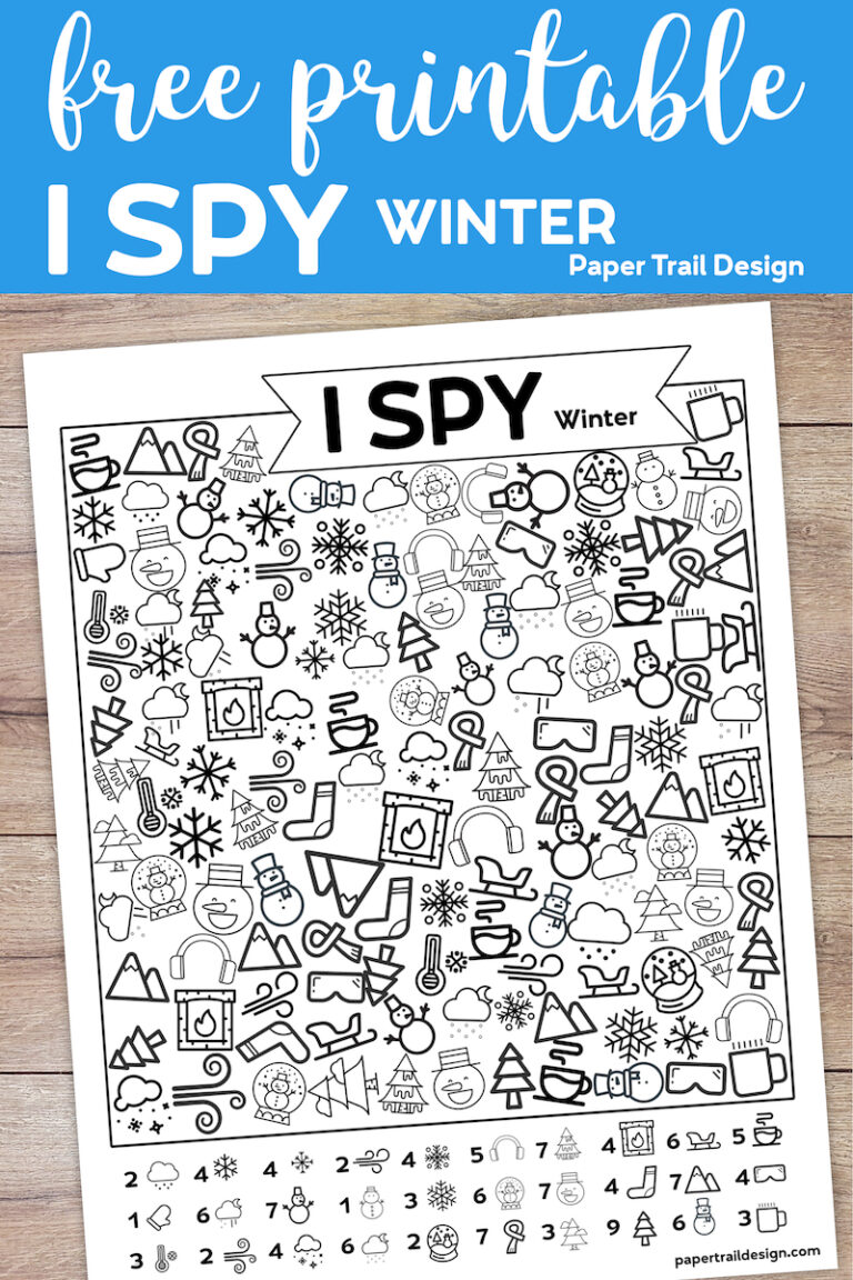 Free Printable I Spy Winter Activity - Paper Trail Design