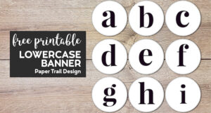 Lowercase Alphabet Letters Banner Printable - Paper Trail Design