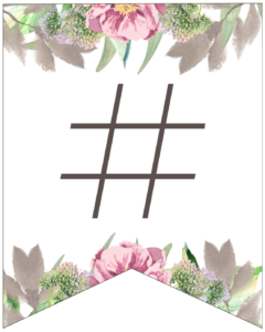 Symbol # free printable floral banner flag.