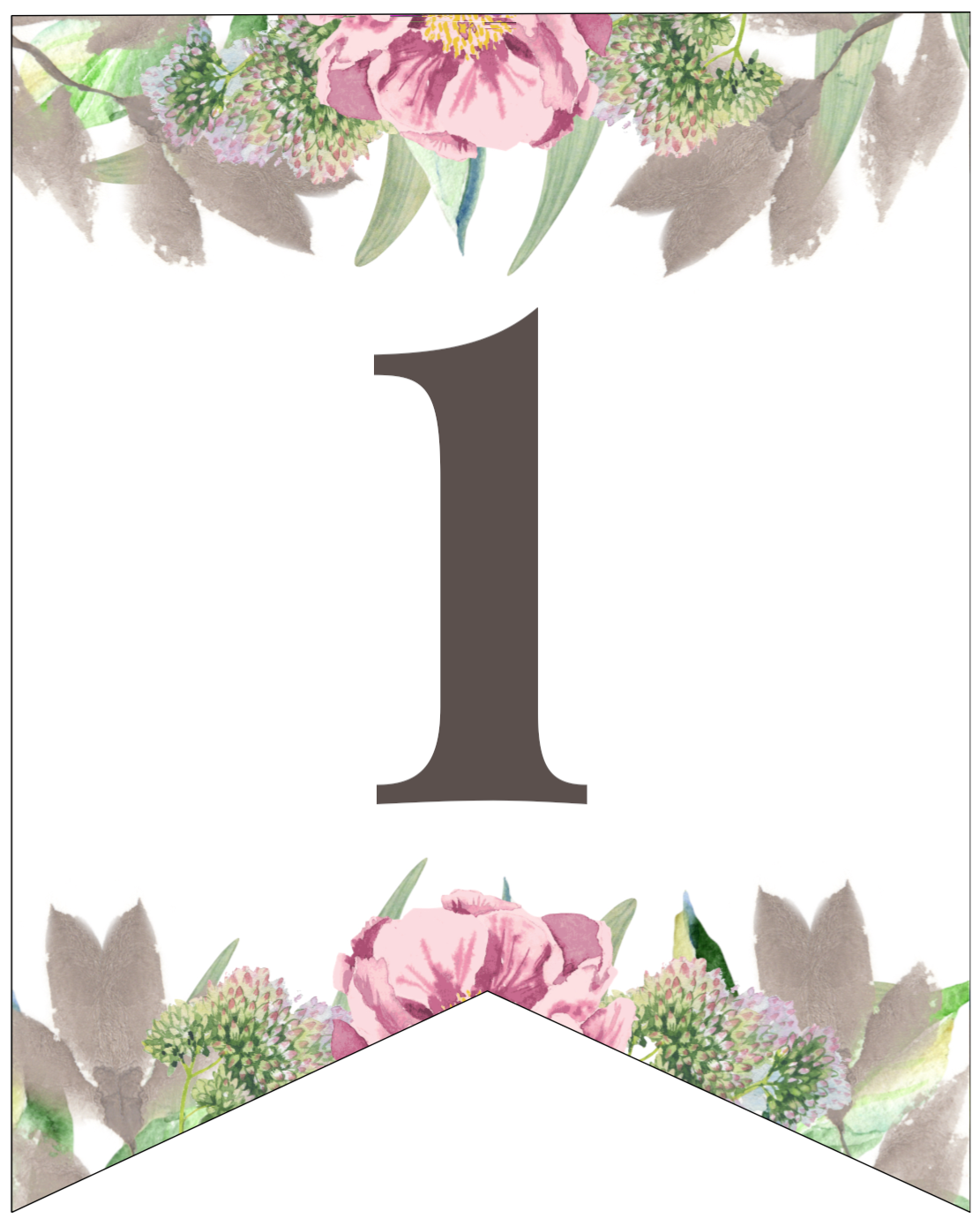 free printable floral alphabet banner letters paper trail design