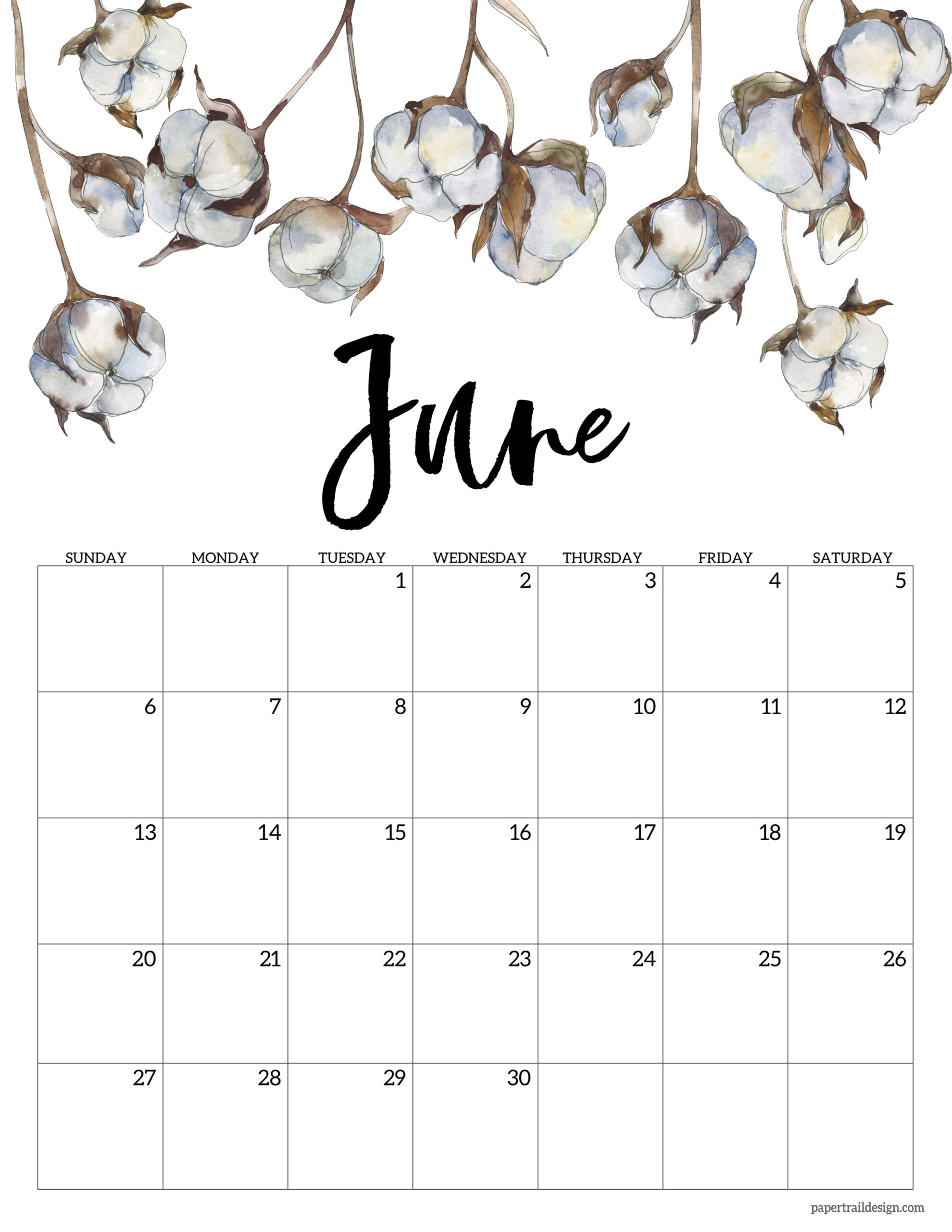 Print calendar, June calendar printable, Free printable calendar