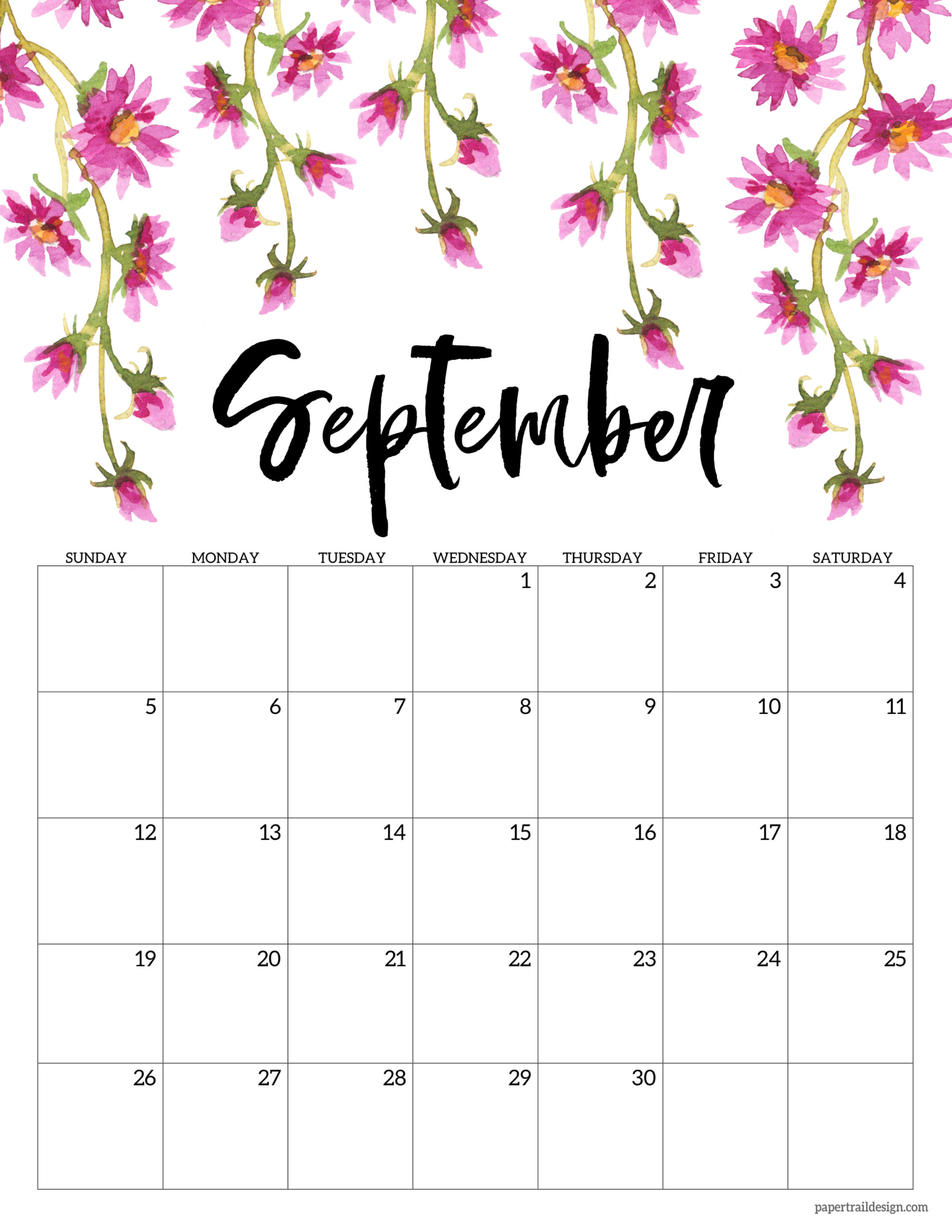 Cute September 2021 Calendar 2021 Calendar
