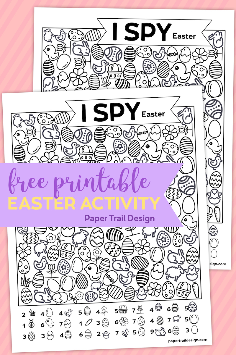 Free Printable I Spy Easter Activity   Paper Trail Design