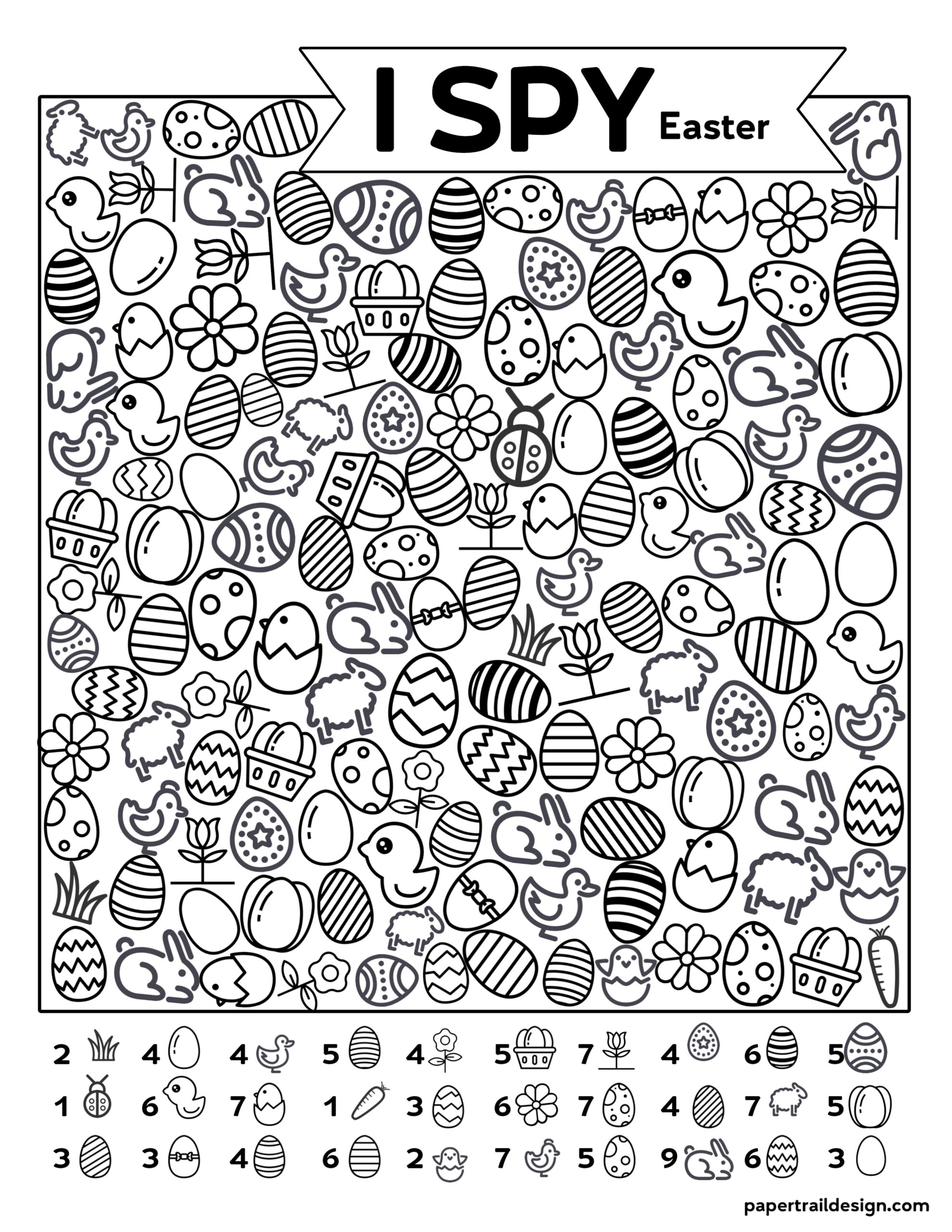 Free Printable Hidden Object I Spy Worksheets