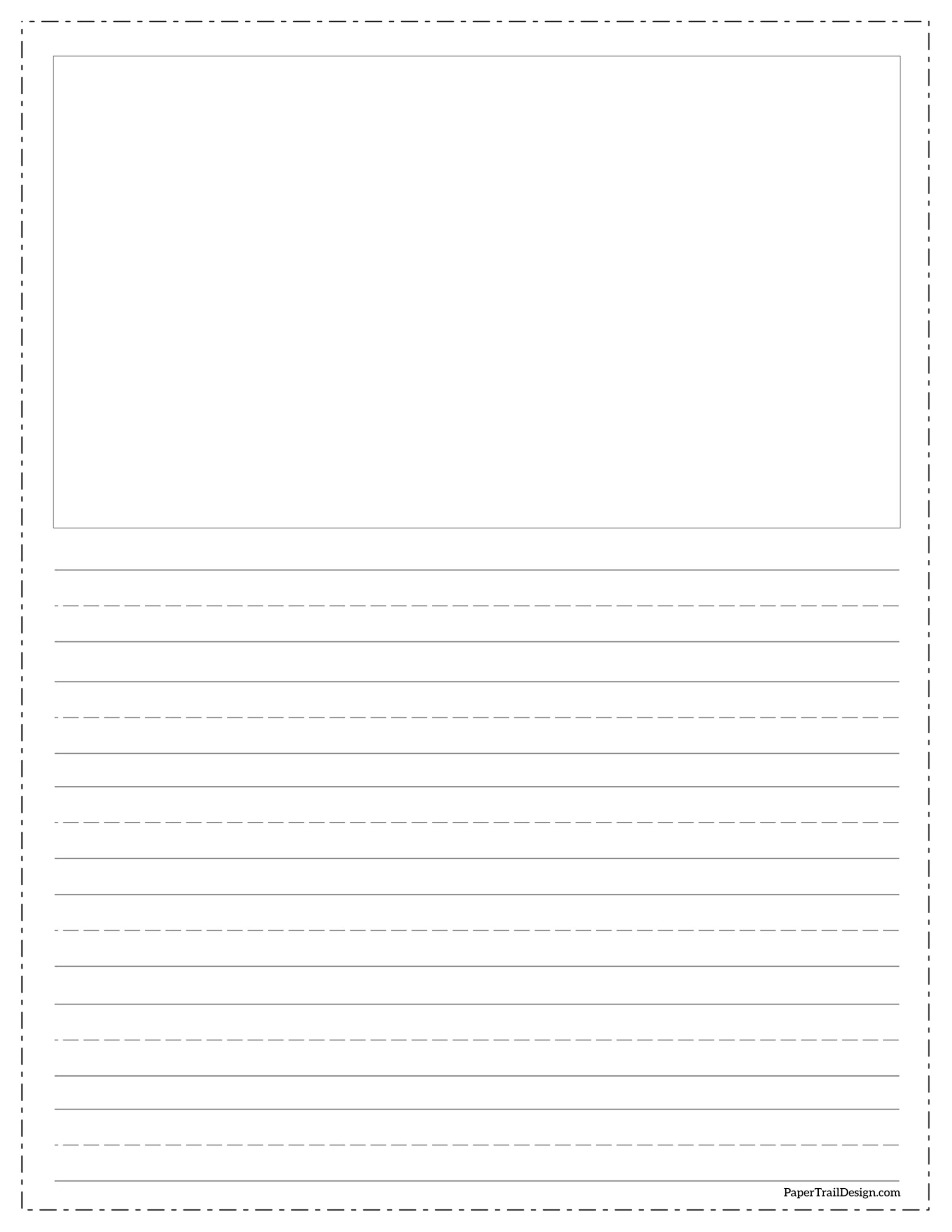 Writing Template With Picture Box