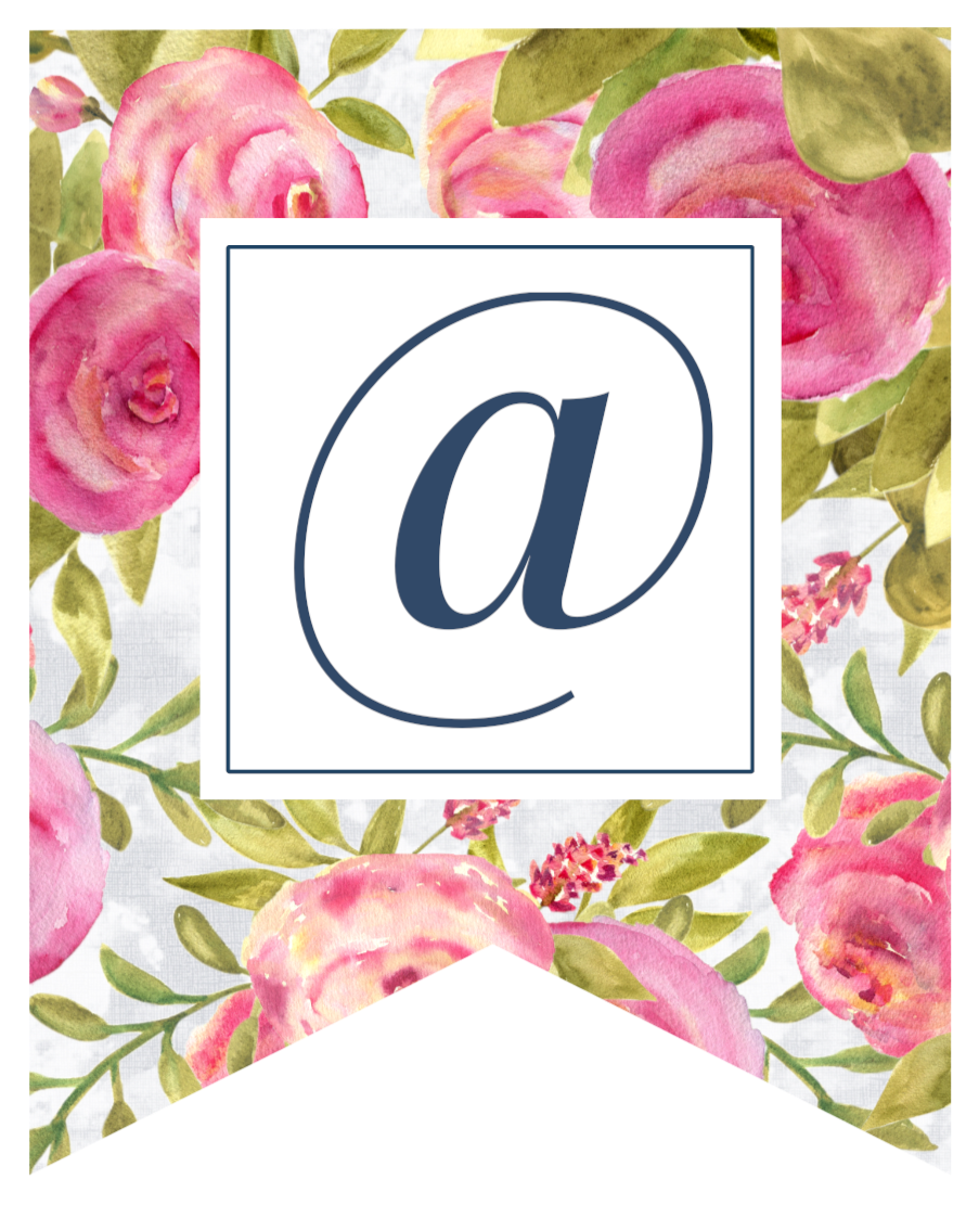 Free Printable Floral Banner Letters Paper Trail Design