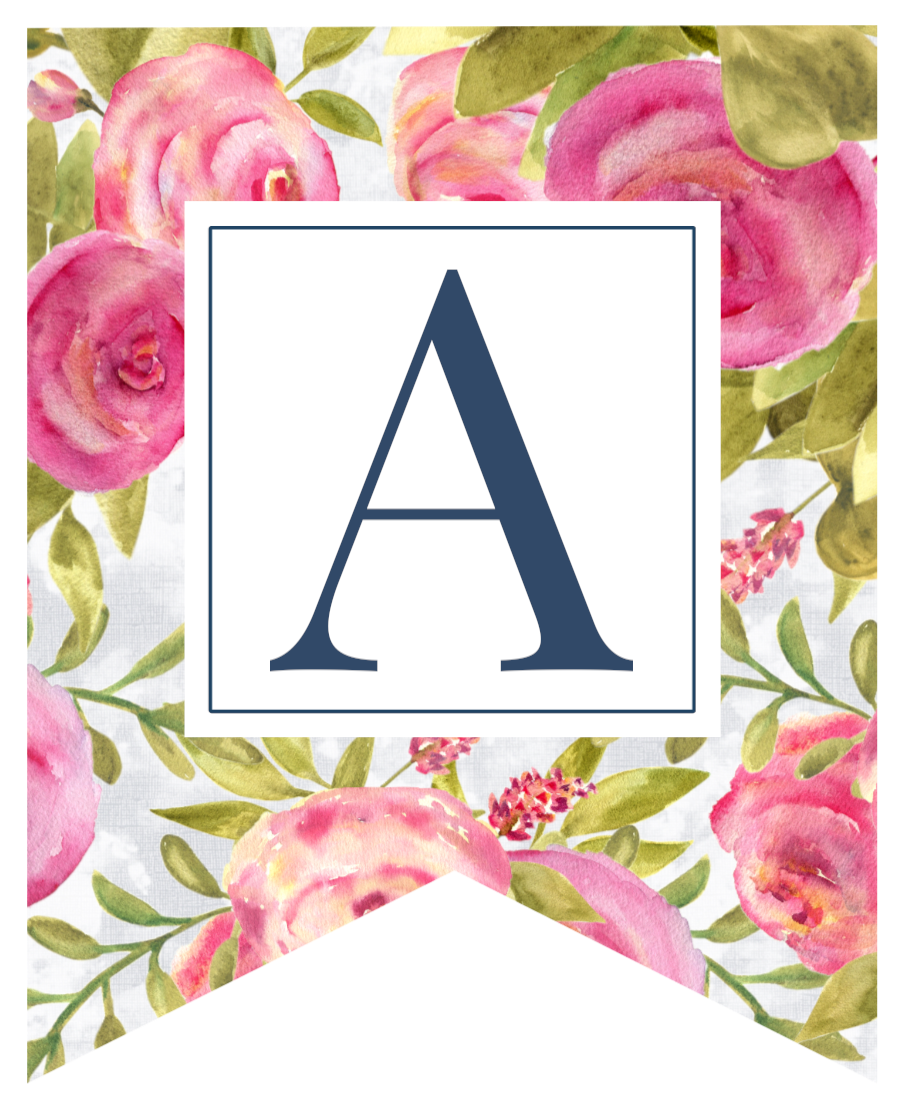 Free Printable Floral Alphabet Letters Free Printable Floral Alphabet Letters