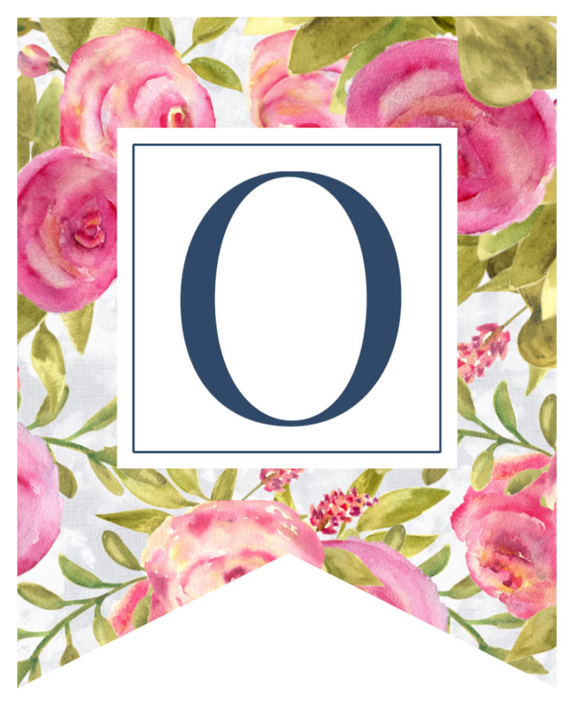 Free Printable Floral Banner Letters Paper Trail Design Free Printable Floral Banner Letters Paper Trail Design